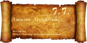 Tanczer Ticiána névjegykártya